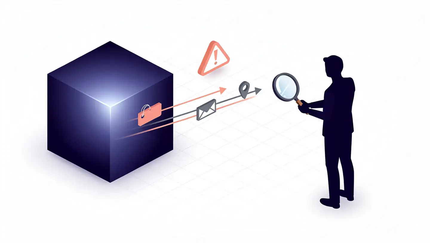 Personal data being extracted from a trained AI model through query attacks — illustration of model inversion privacy risk