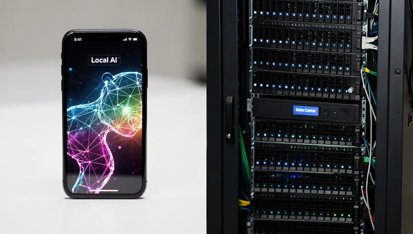 Same task, different stack: local silicon versus a remote data center