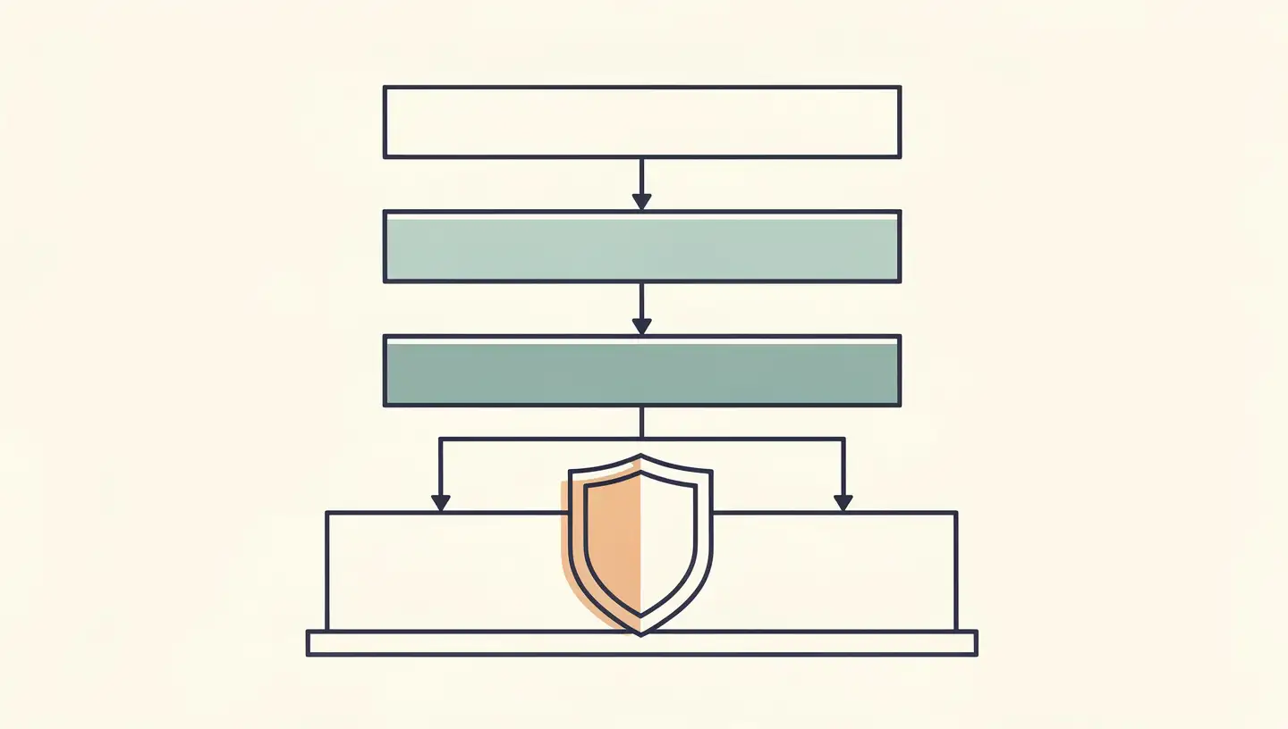 System blueprint showing privacy safeguards embedded into the design — data protection by design